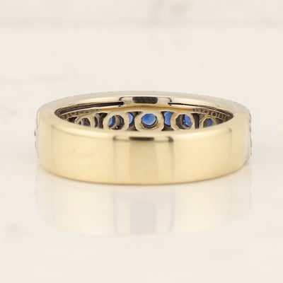 Channel Set Sapphire & Diamond Ring