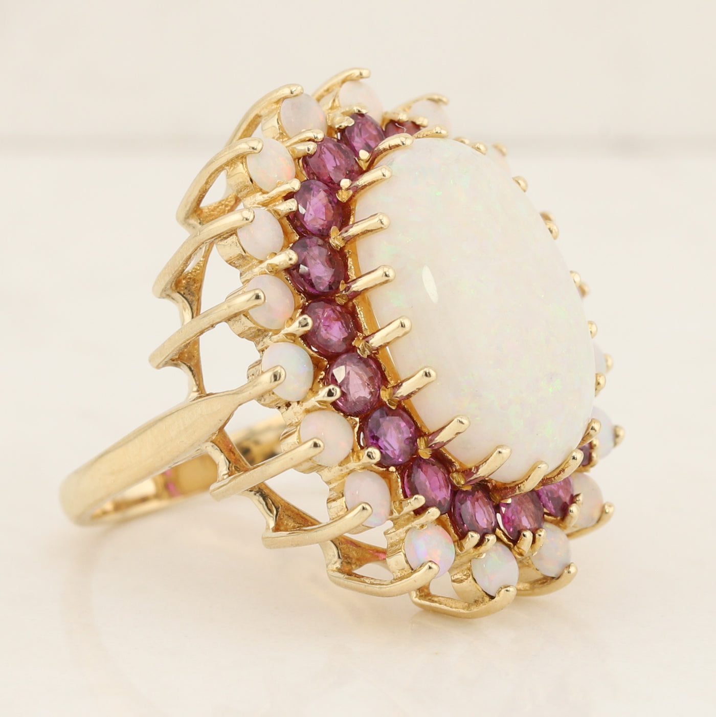 Opal and Ruby Ring