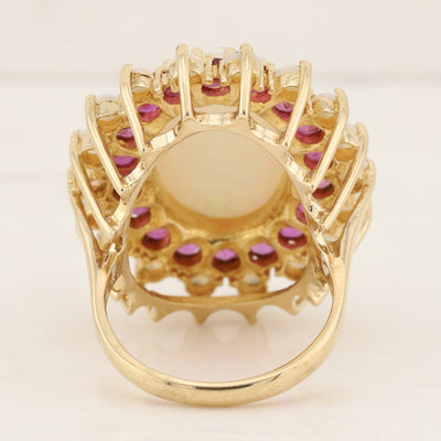Opal and Ruby Ring
