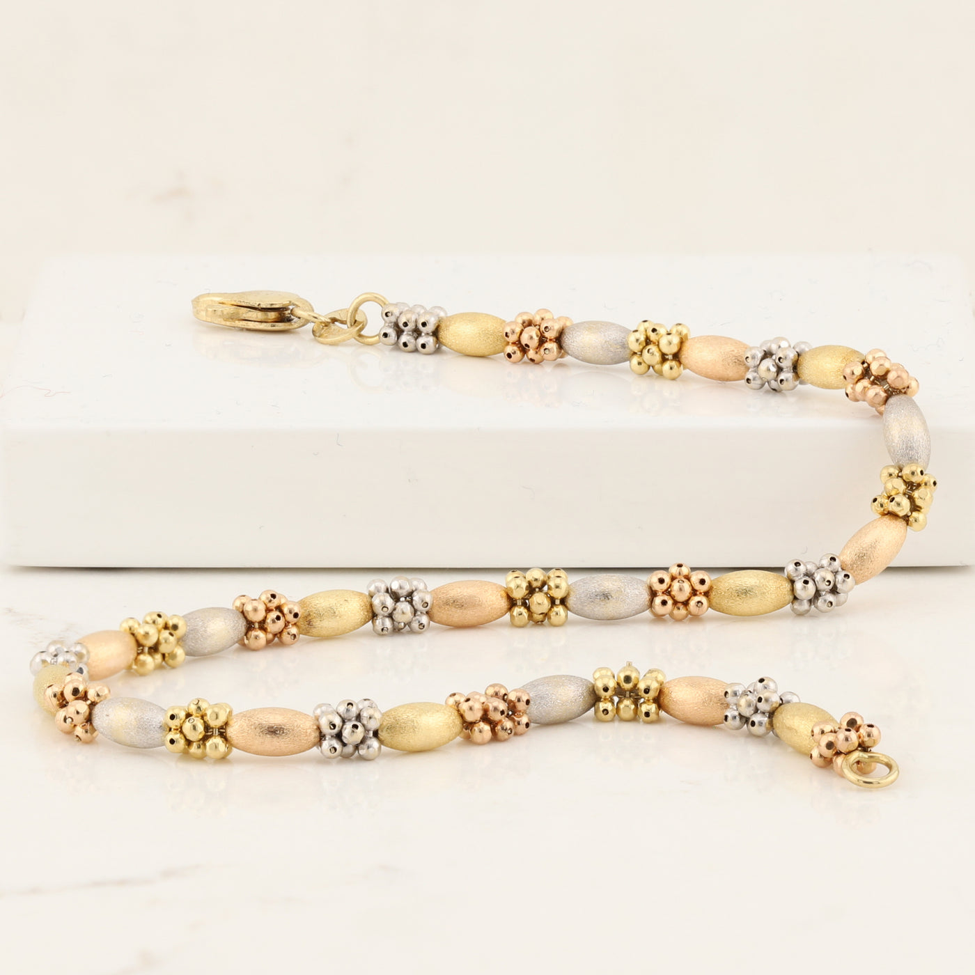 Tri Colour Bead Bracelet