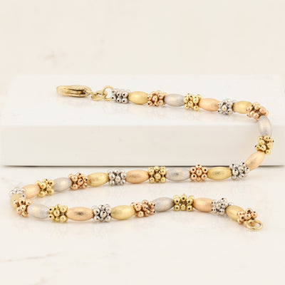 Tri Colour Bead Bracelet