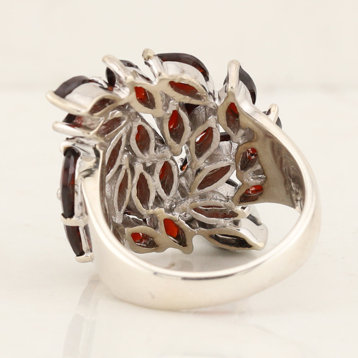Silver Garnet Ring