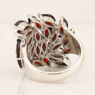 Silver Garnet Ring