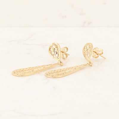 Dangle Filigree Drop Earrings