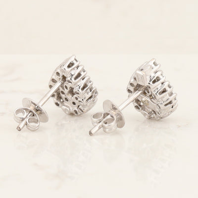 Diamond Halo Earrings