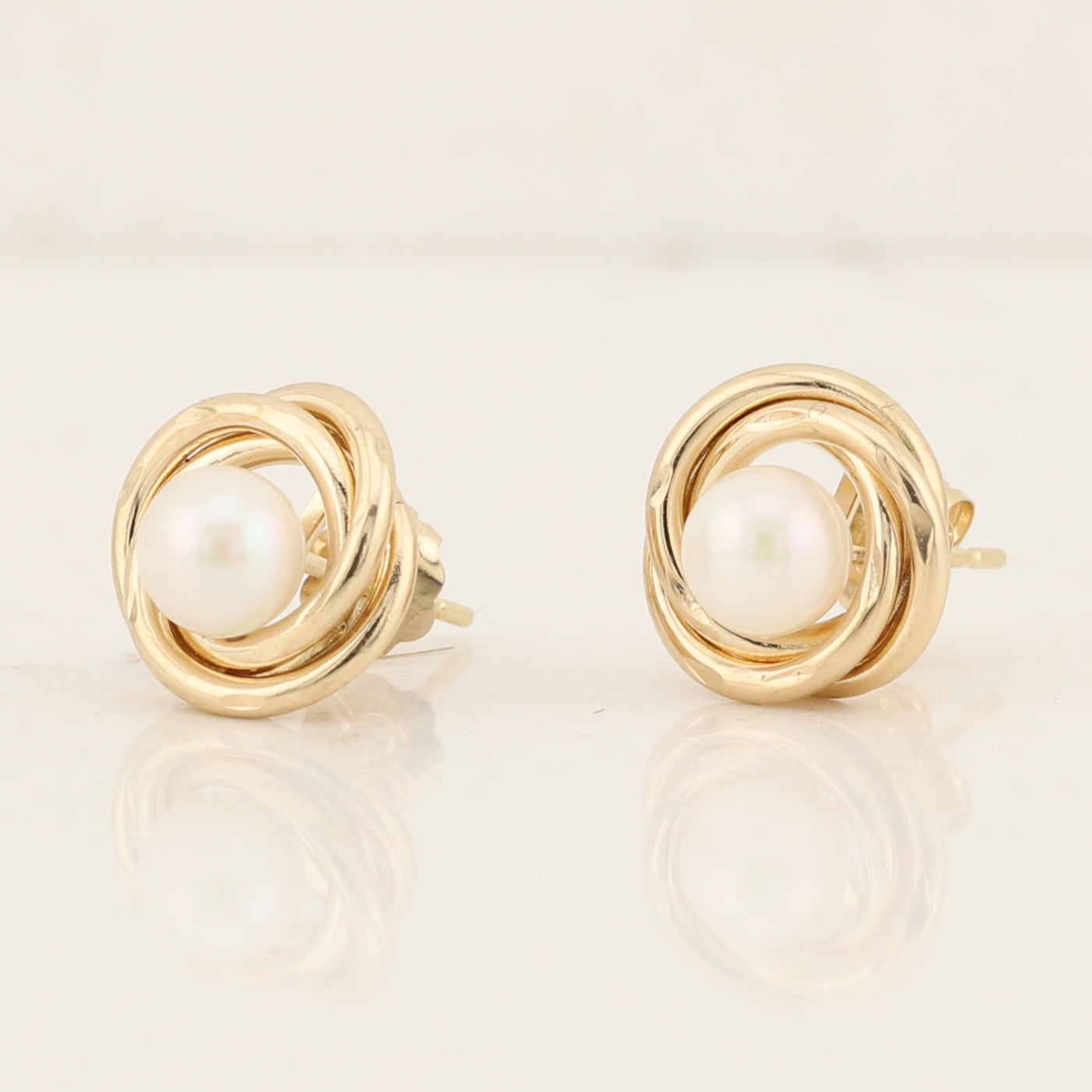Love Knot Pearl Earrings
