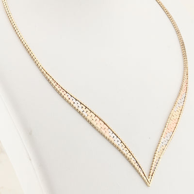 Cleopatra Style Tri Colour Necklace