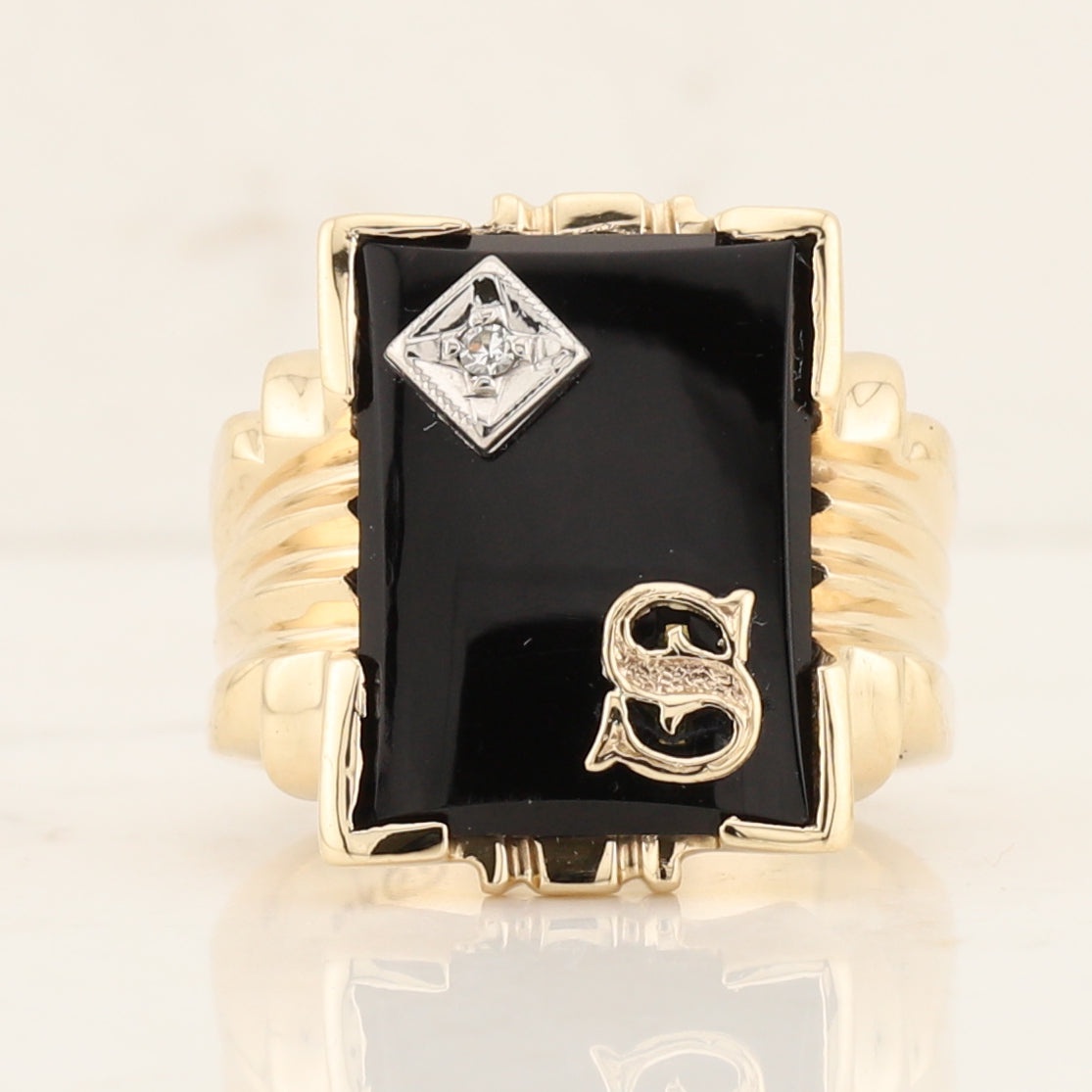 Signet Ring with Black Onyx