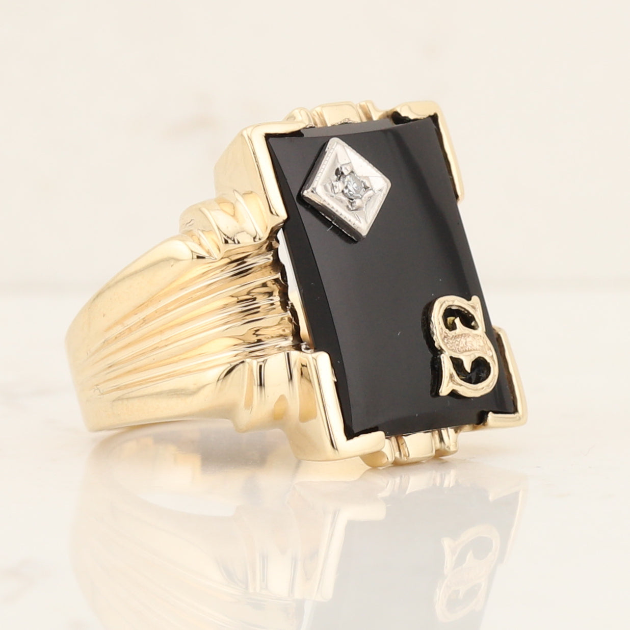 Signet Ring with Black Onyx
