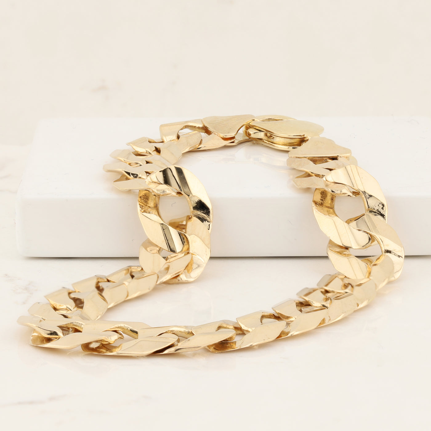 Gents Gold Curb Link Bracelet