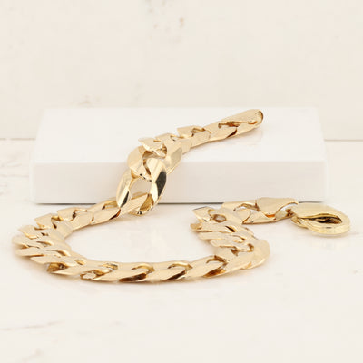 Gents Gold Curb Link Bracelet
