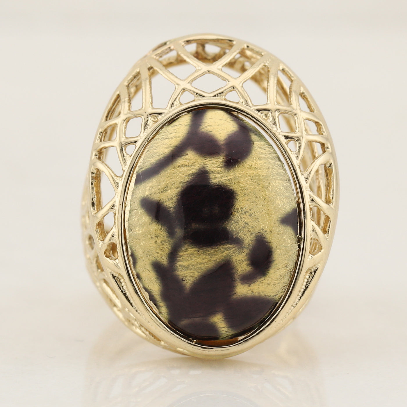 Enamel Floral Design Ring