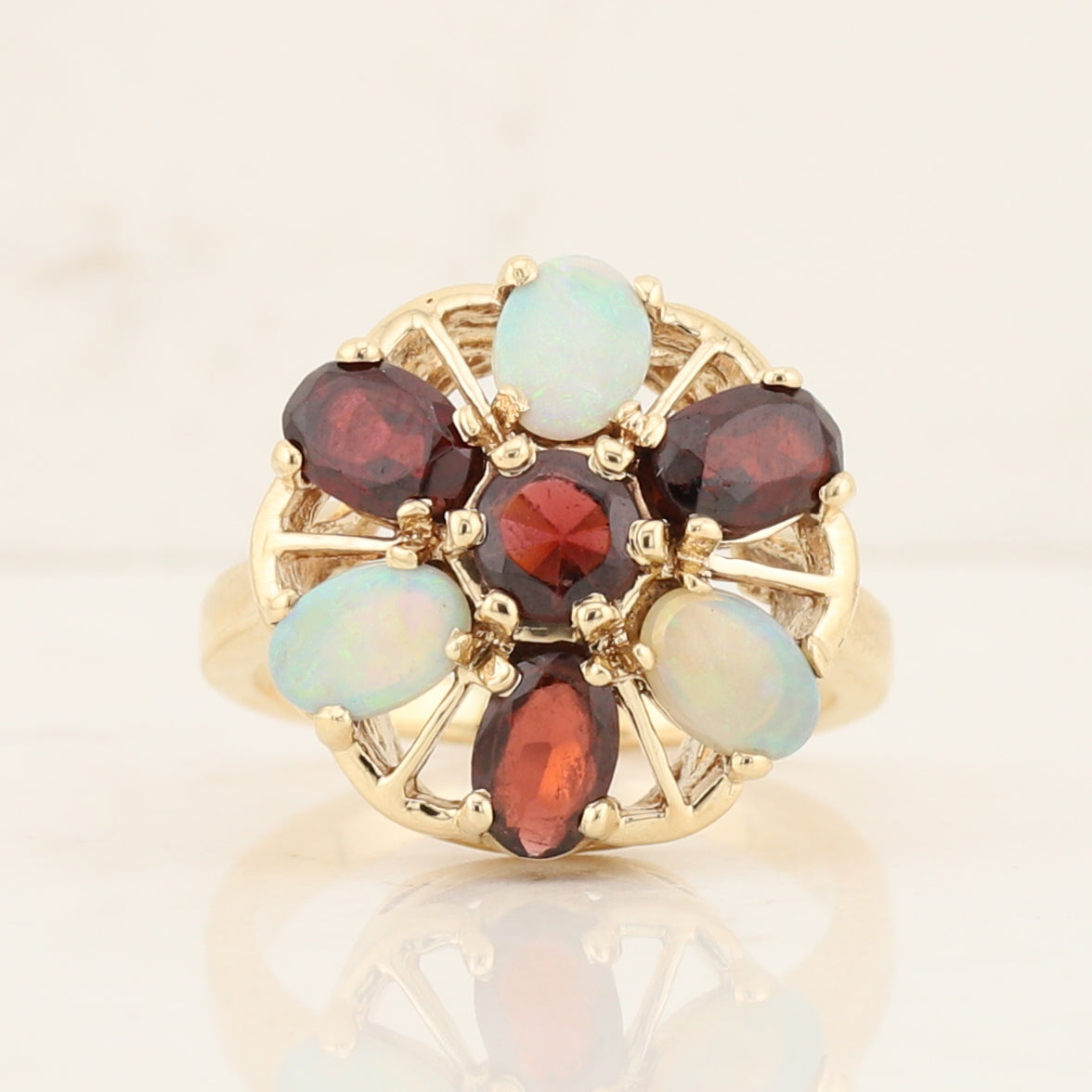 Garnet & Opal Ring