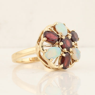 Garnet & Opal Ring