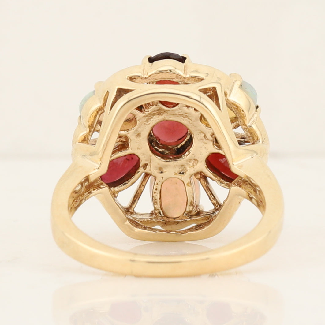 Garnet & Opal Ring