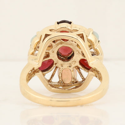 Garnet & Opal Ring