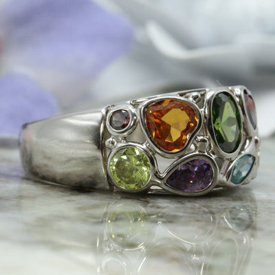 Multi Coloured Stone Ring