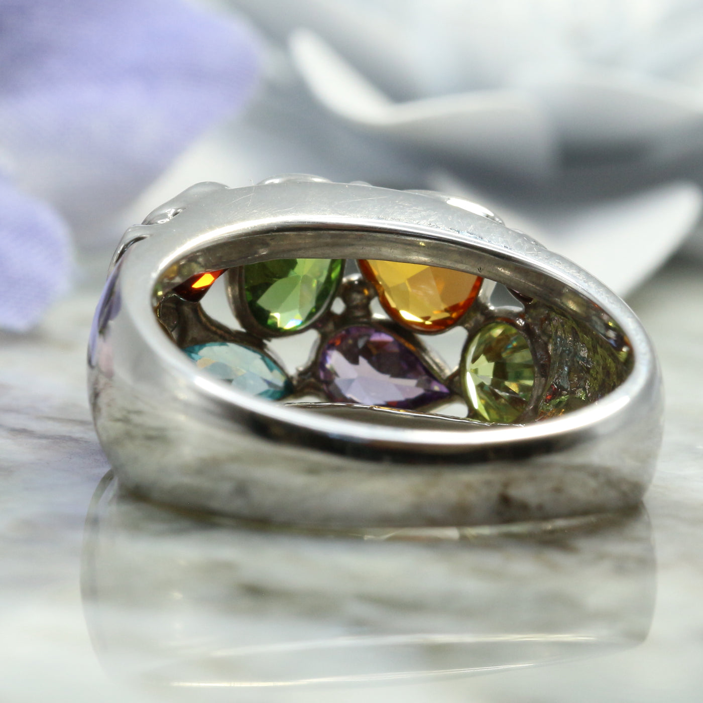 Multi Coloured Stone Ring