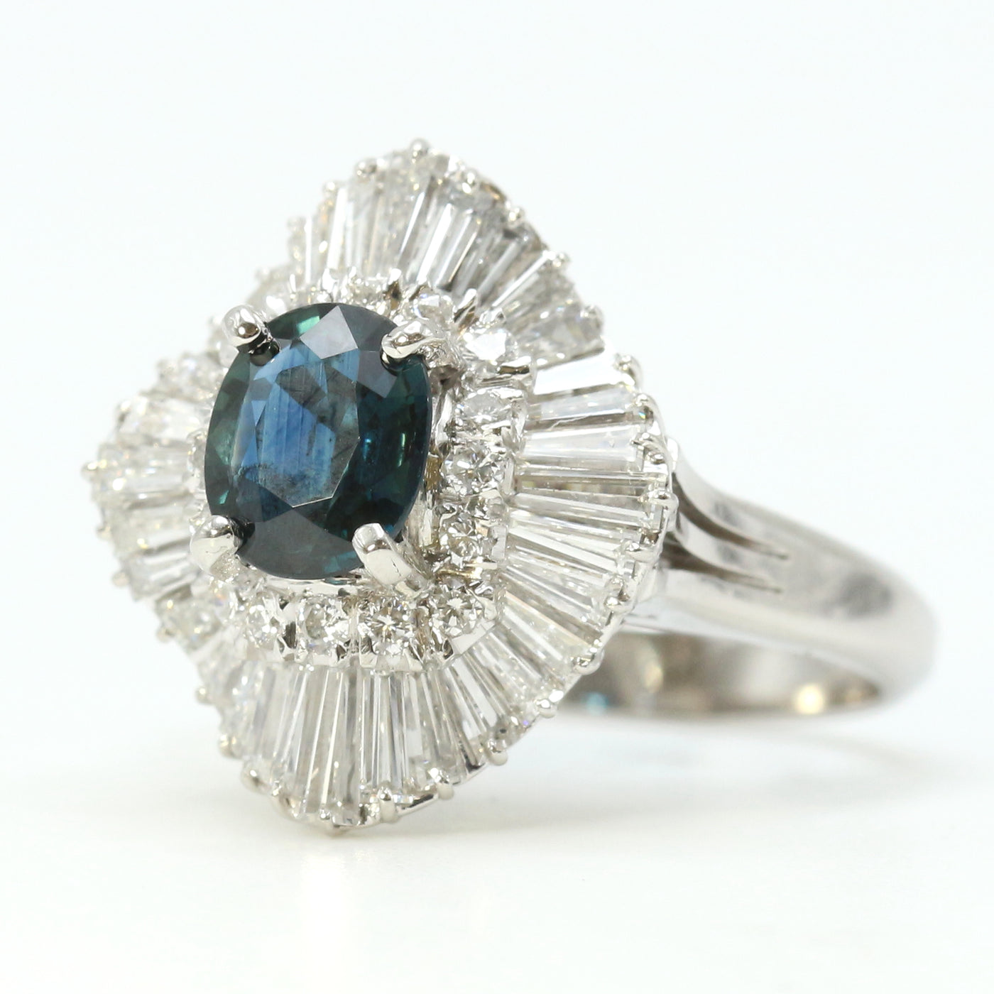 Sapphire & Diamond Ballerina Ring
