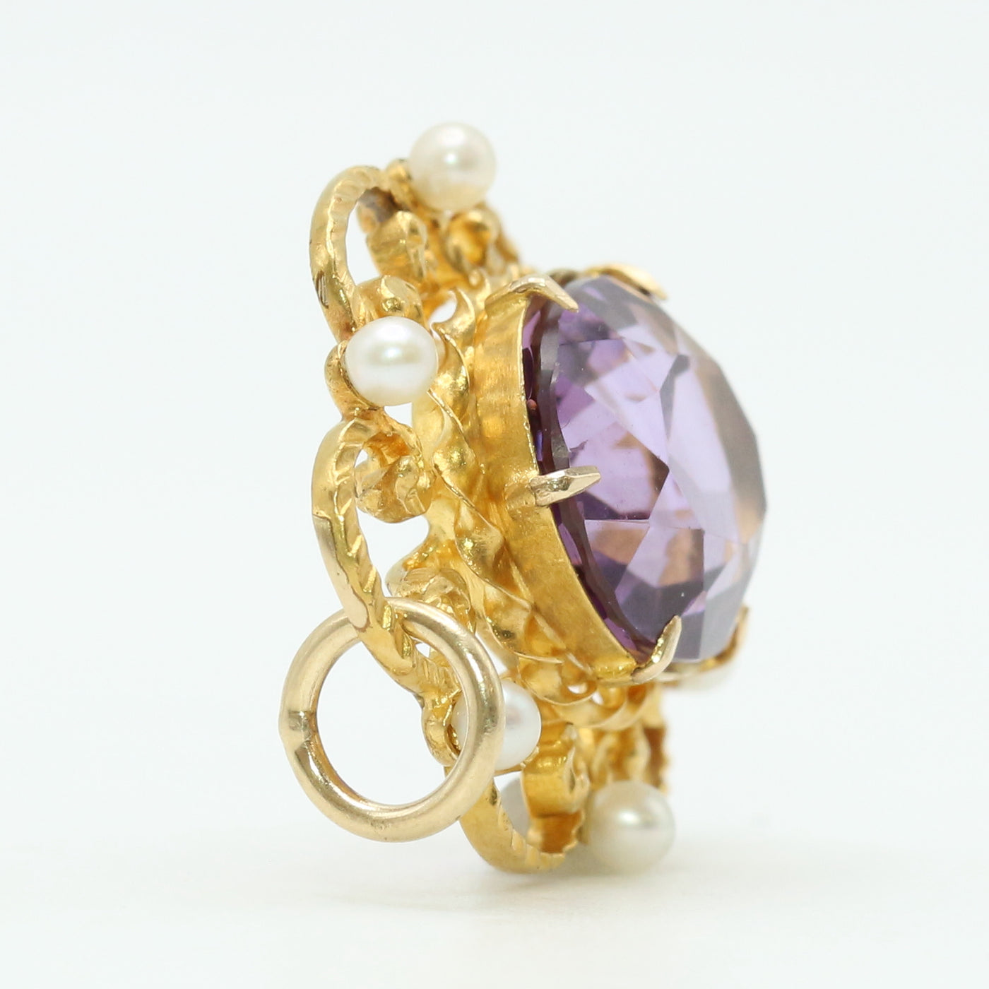 Amethyst and Seep Pearl Pendant