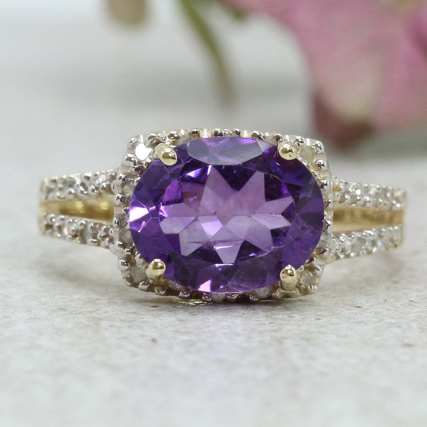 Amethyst Cluster Ring