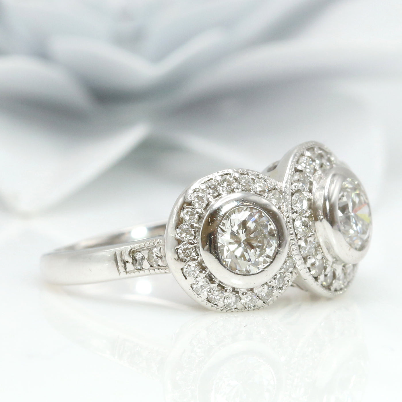 Triple Halo Ring