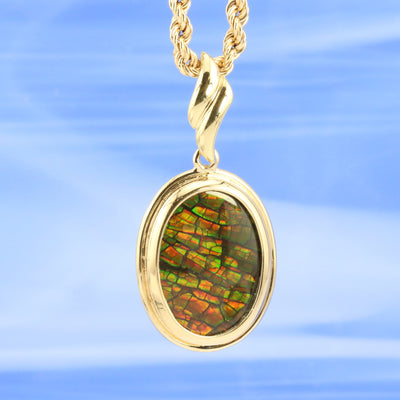 Ammolite Pendant and Chain