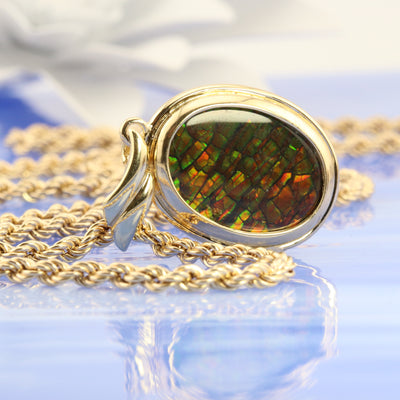 Ammolite Pendant and Chain