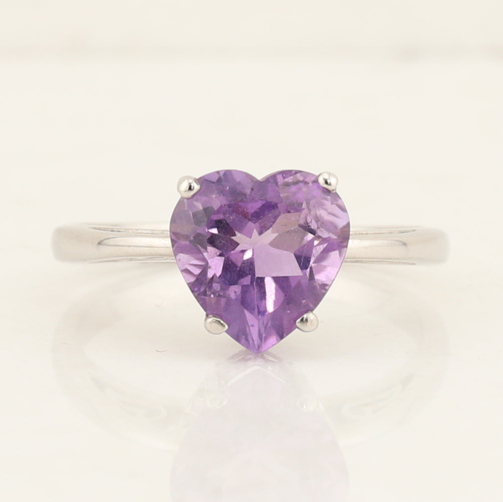 Amethyst Heart Ring