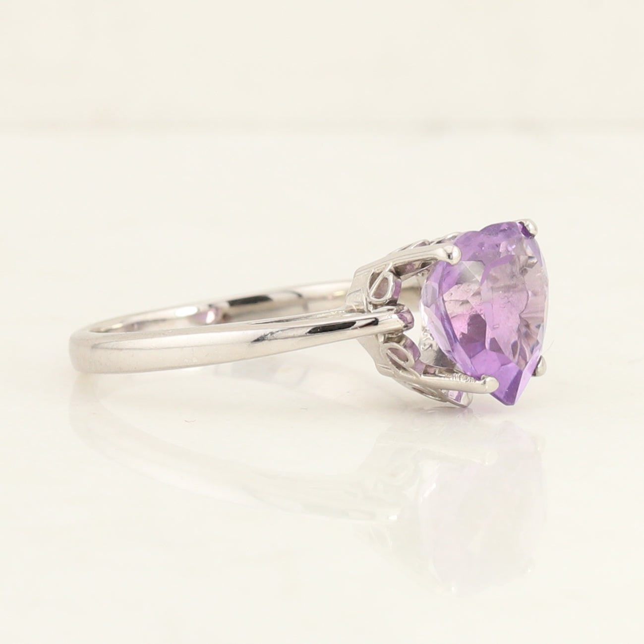 Amethyst Heart Ring