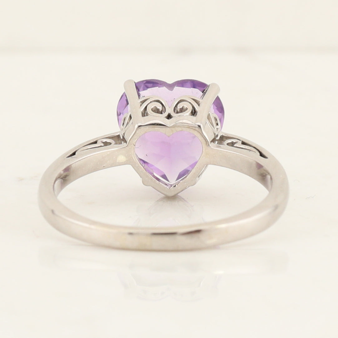 Amethyst Heart Ring