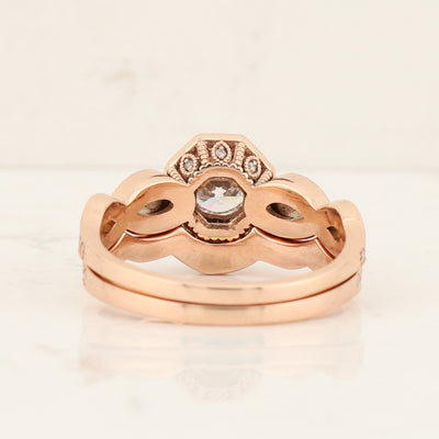 14kt R/G Wedding Set