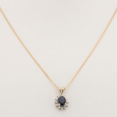 Sapphire Cluster Pendant