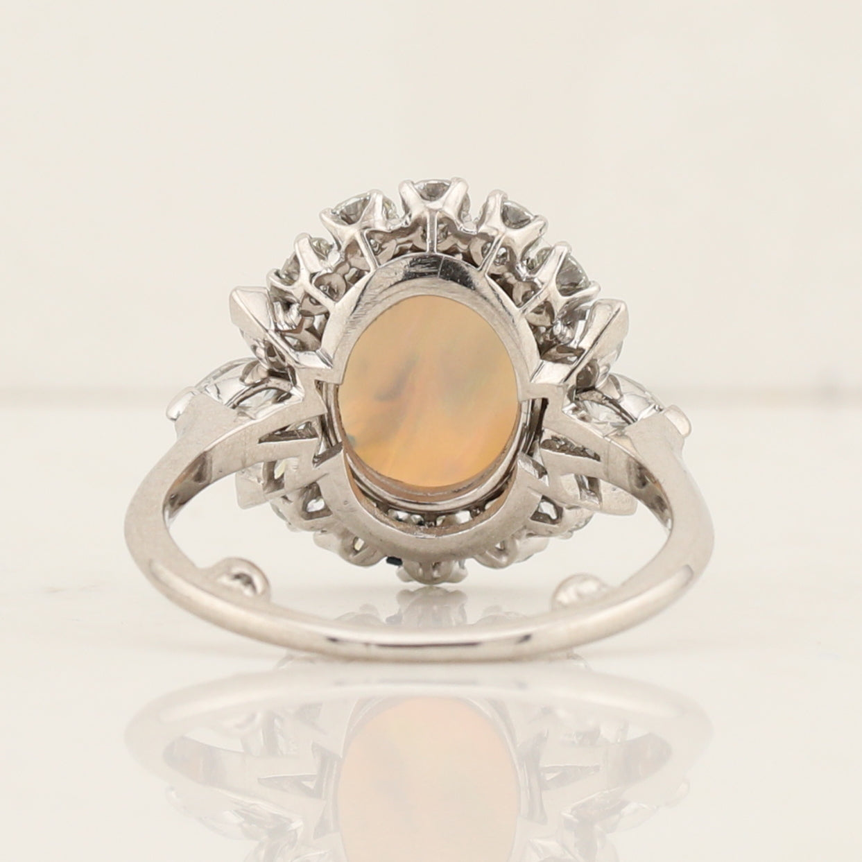 Opal & Diamond Cluster Ring