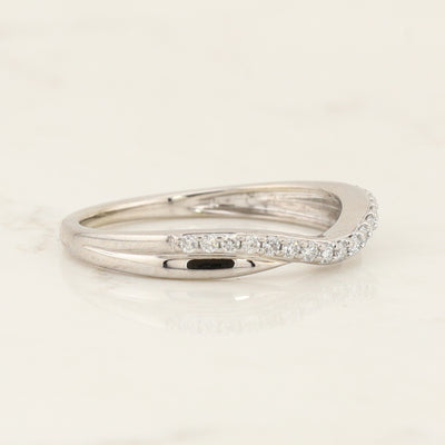14kt w/g Fitted Wedding Band