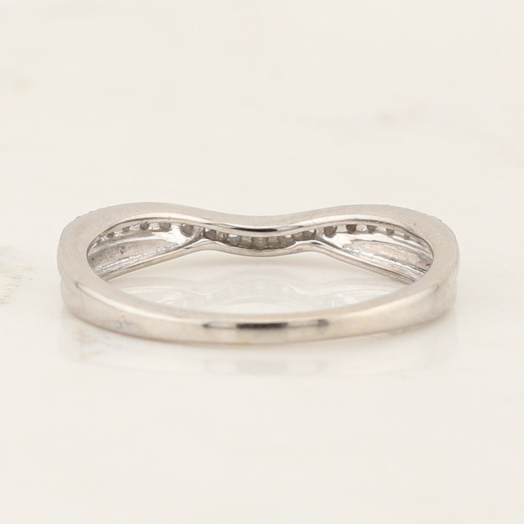 14kt w/g Fitted Wedding Band