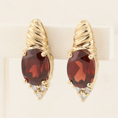 Garnet Stud Earrings