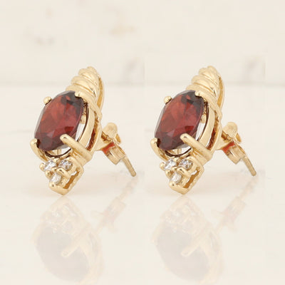 Garnet Stud Earrings