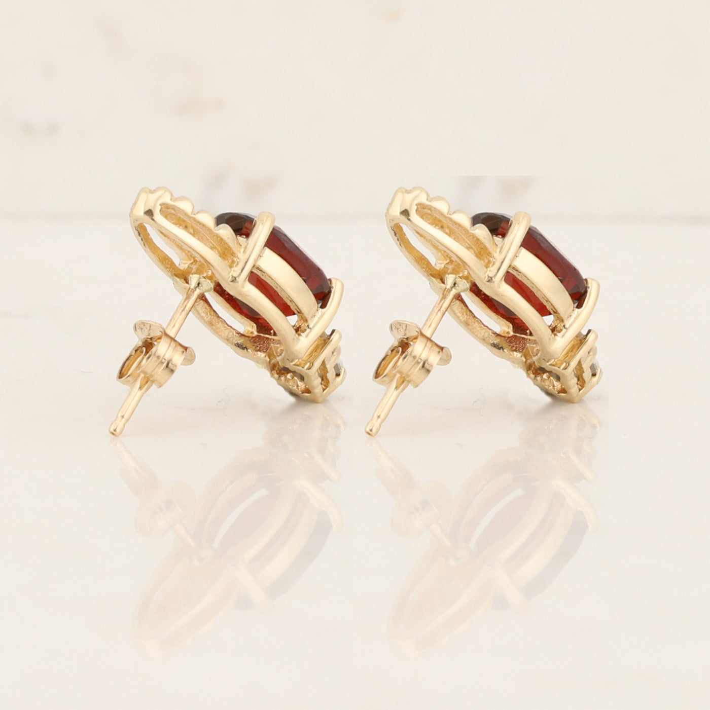 Garnet Stud Earrings