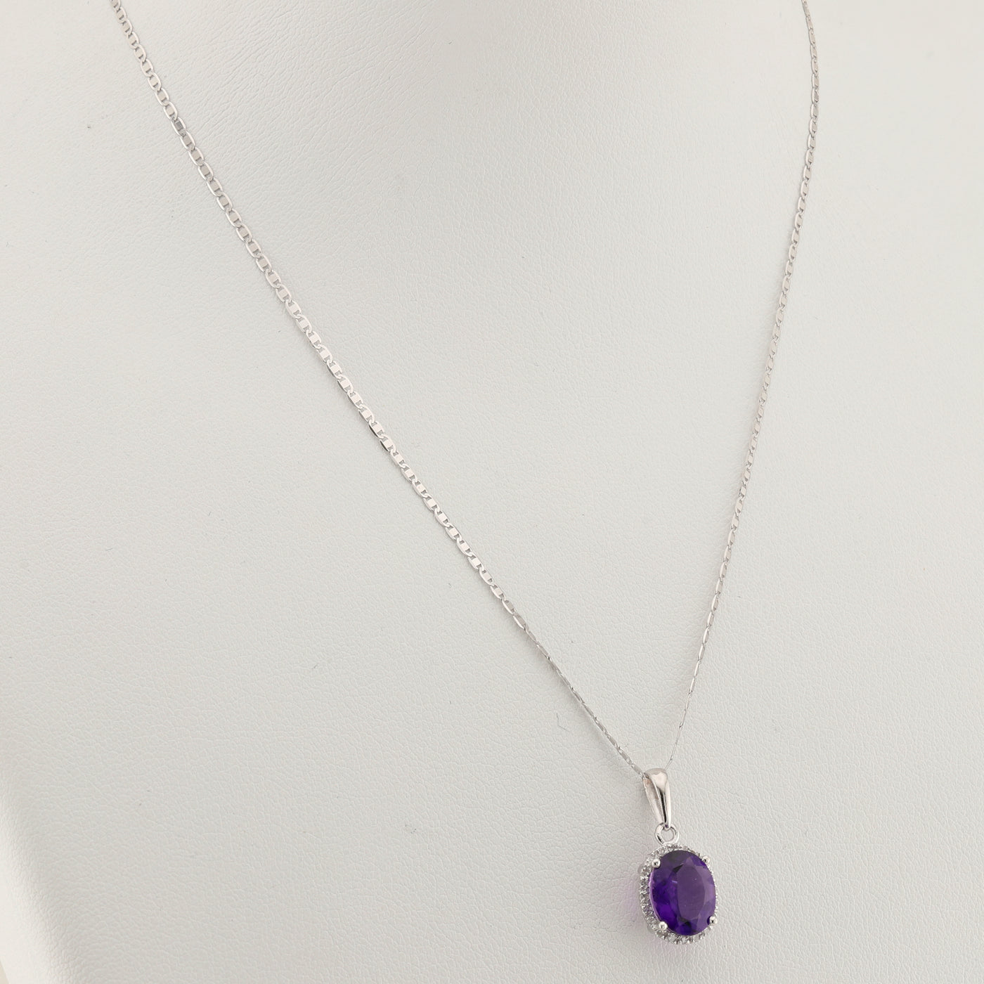 Amethyst & Diamond Pendant