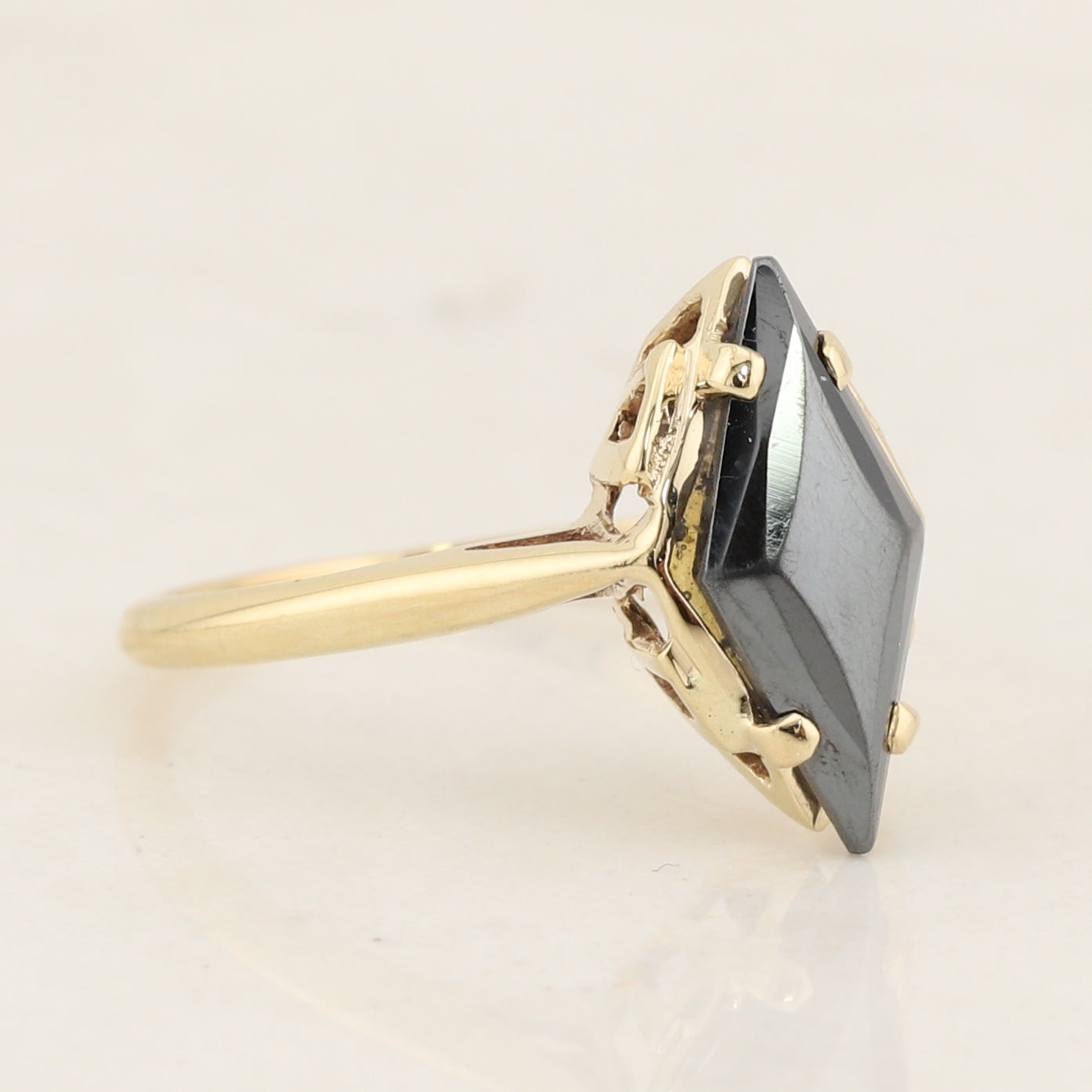 Hematite Diamond Shaped Ring