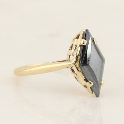 Hematite Diamond Shaped Ring