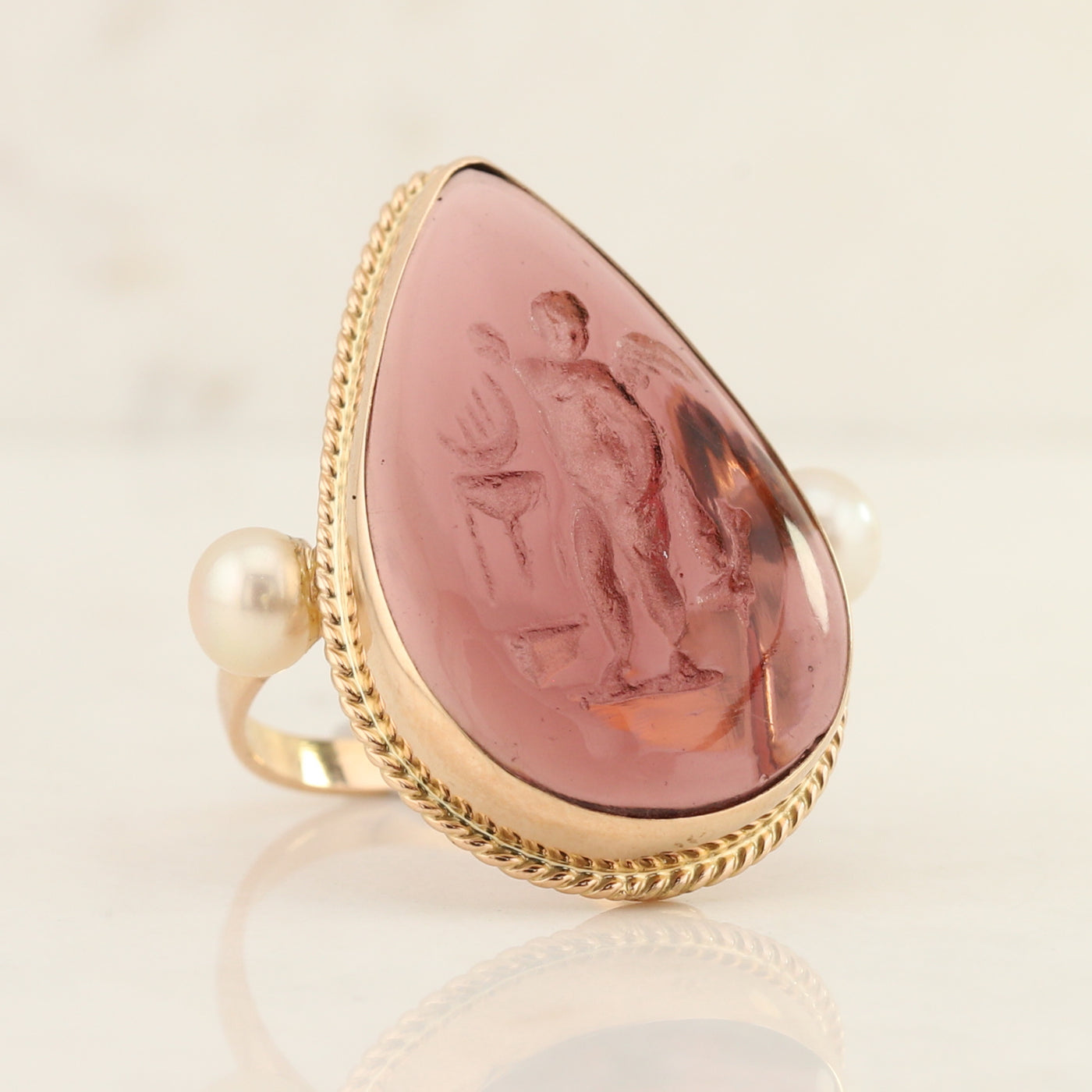Carved Amethyst Ring