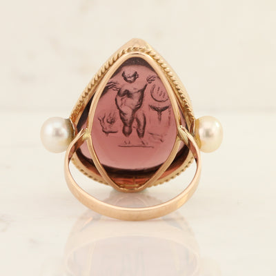 Carved Amethyst Ring