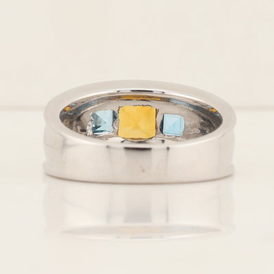Citrine & Blue Topaz Ring