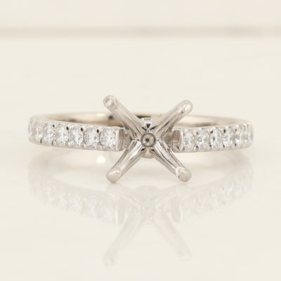14kt w/g Semi Set Diamond Ring