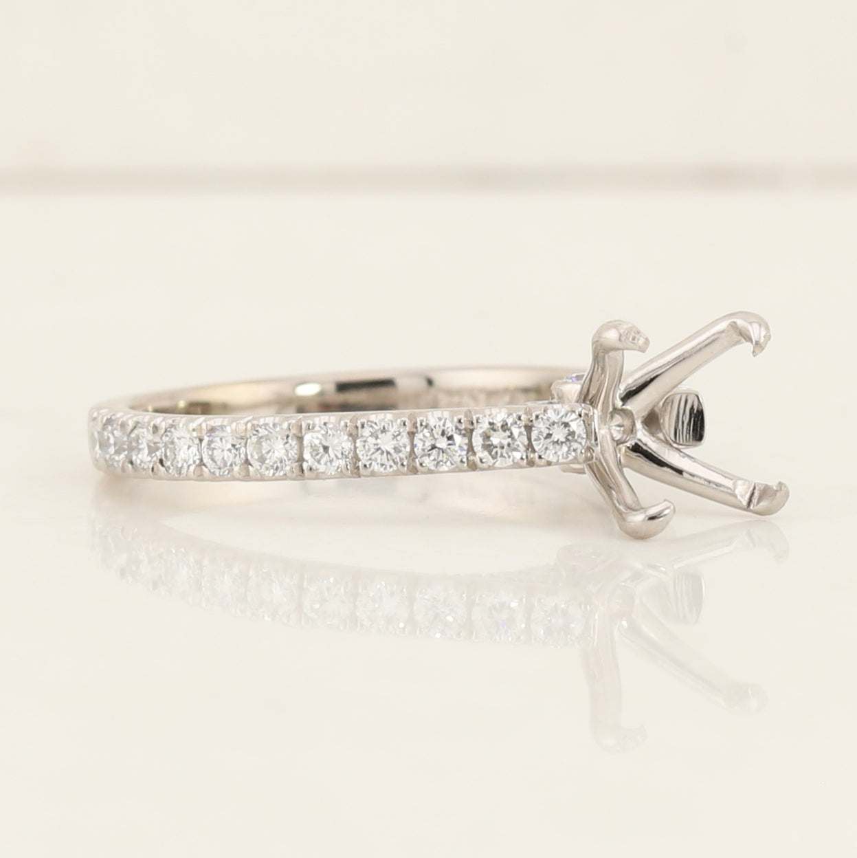 14kt w/g Semi Set Diamond Ring