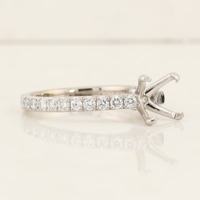 14kt w/g Semi Set Diamond Ring
