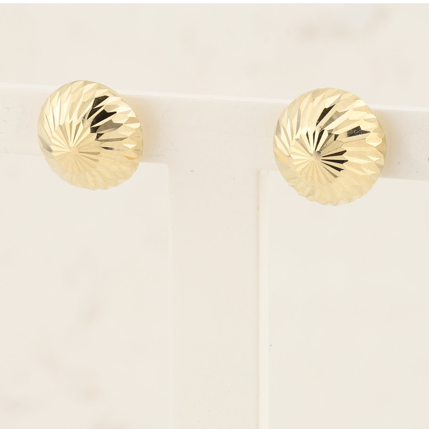 Diamond Cut Ball Stud Earrings