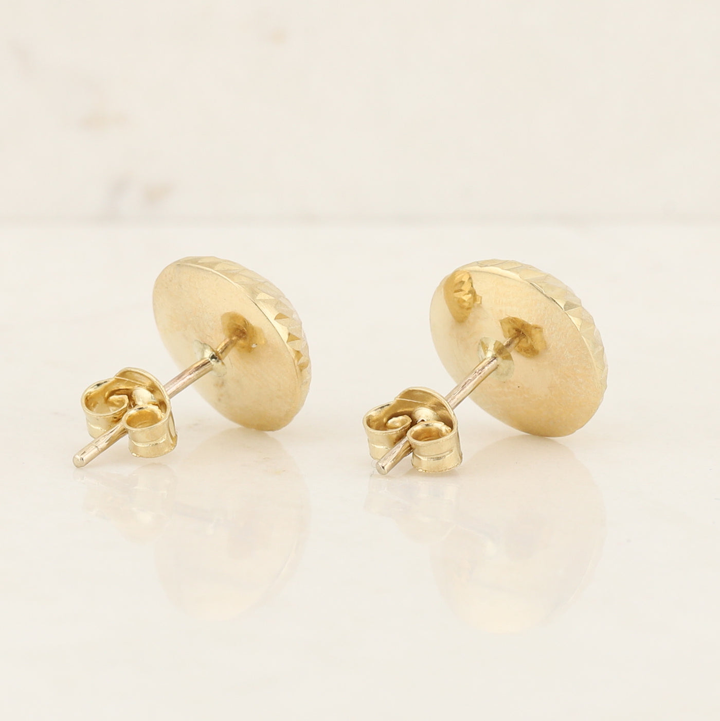 Diamond Cut Ball Stud Earrings